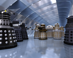 Imperial Daleks Renegade Daleks Battle