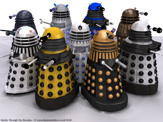 Dalek variants comparison group shot